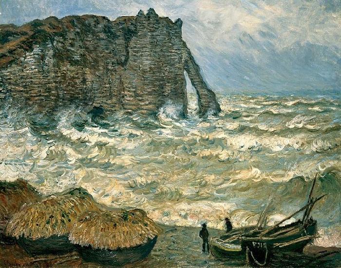 Claude Monet Stormy Sea in etretat china oil painting image
